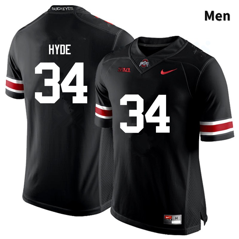 Ohio State Buckeyes Carlos Hyde Men's #34 Black Game Stitched College Football Jersey